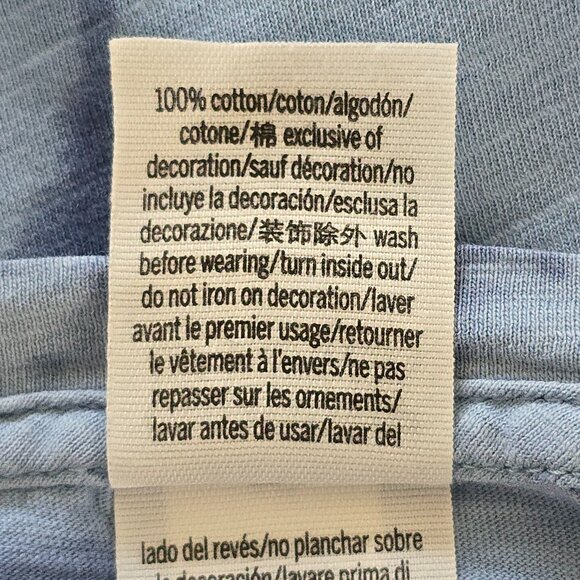 PINK Victoria's Secret Blue Tie Dye Love Pink Pocket Tee Shirt - Picture 15 of 15